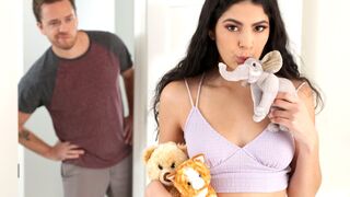 Latin teen step sister Angel Gostosa had a crazy family sex fantasy