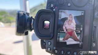 Cherry of the Month Savannah Bond BTS Plays With Huge Boobs
