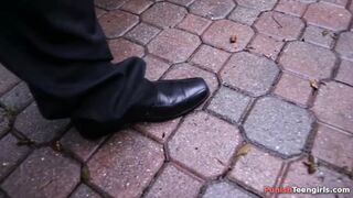 Down slave teen mouth ravaged to the stomach