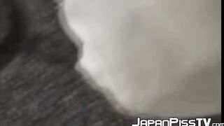 Amateur Japanese beautiful babe peeing outdoors on secret cam footage