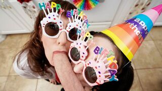 Melody Mynx & Tifa Quinn Blowjob Bday Party