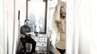 PURE TABOO presents : Tiny step daughter Kenzie Reeves punished for partying by stepdad