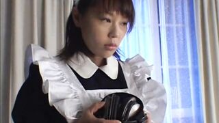 BDSM asian bows to master as she sucks dick