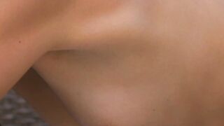 Teenage hot girl teases hard solo