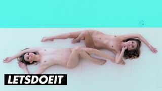 Morning Delight: European Step Sisters Embrace Lesbian Lust - A HOTTIE KNOWS