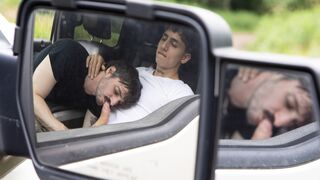 Road Trip Buddies Turn Horny: Sexy Action in Truck!