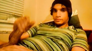 18yo homo Tristan Hollister tugs huge dick before cumshot