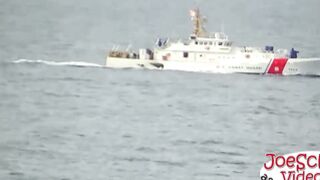 Uncut Brian up for some risky cock sucking while at sea