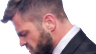 Sexy stud in classy jacket slamming coworkers tight booty