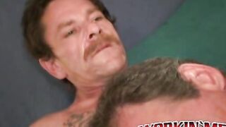 Tatted old homo in sixtynine style blowjob session