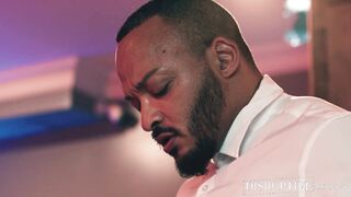 Submissive AJ Sloan endures dom Dillon Diaz enormous ebony shaft