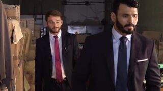 Classy stud sucks cock & spreads asscheeks for anal sex