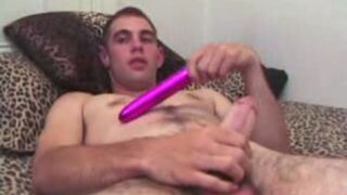 Nick Jacks Off With Sex Toys