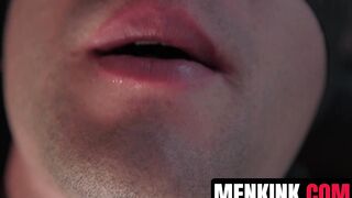 Dylan Knight hangs upside down begging for cum during cruel edging