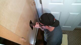 Hung Married Ebony Guy Gloryhole Fucks My Booty