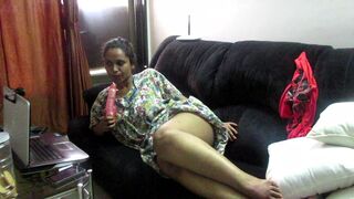 Perfect Huge Boobs Indian STEPMOM Squeezes Fucking Herself